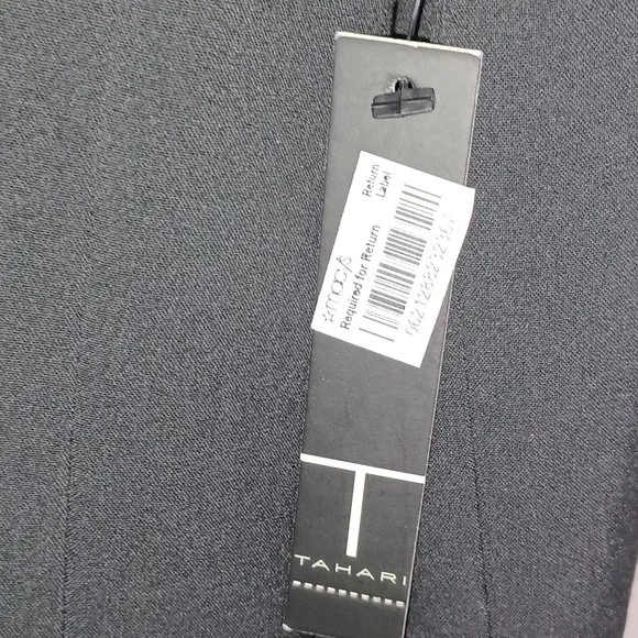 New Tahari Black Long Asherah Jacket - Picture 3 of 7